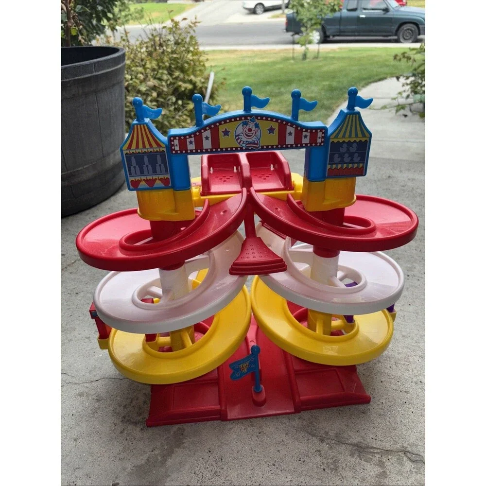 Fisher-Price Disney Pixar Toy Story 4 Carnival Spiral Speedway Track Voices Work